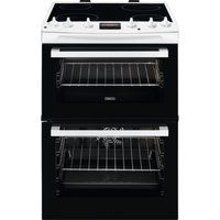 zanussi zcv66250wa 60 cm electric cooker - black  white black