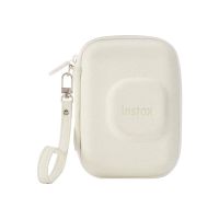 funda compacta fujifilm mini liplay blanco con pulsera y bolsillo interior