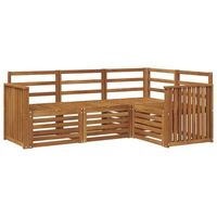 conjunto de sofas de exterior 4 uds natural poliester vidaxl