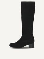 caprice boots black made of textiles with block heel size 39