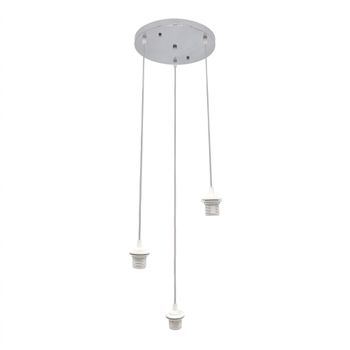 Armazon plafon nia 3xe27 cromo regx30x30cm