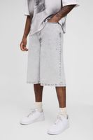 pantalon tall holgado con lavado a la piedra gris