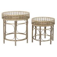 mesita auxiliar set 2 ratan 61x61x64 495x51