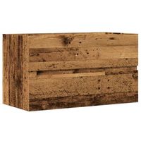 mueble de lavabo madera ingenieria envejecida 90x385x45 cm vidaxl