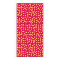 alfombra vinilica circulos 200x200cm agatha estampados naranjas rosas