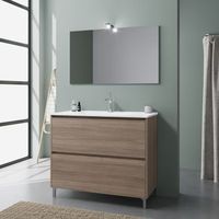 mueble con lavabo de piso 100 cm roble  laguna