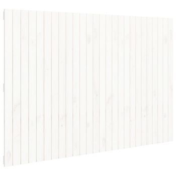 Cabecero De Cama De Pared Madera Maciza Pino Blanco 166x3x110cm