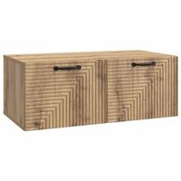 mueble para tv de pared 785 x 41 x 30 cm roble artisan vidaxl