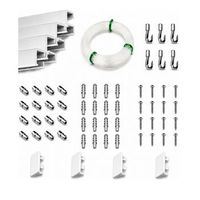eurohang pack colgar cuadros sin agujeros 6m guias aluminio plata mate con 6 colgadores fast kit profesional cuelga cuadros sin clavos hogar oficina