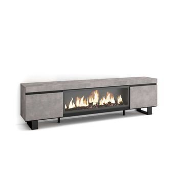 Mueble Tv Humilladero-01 Con Chimenea Eléctrica Para Salón