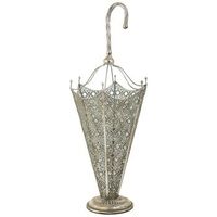 paraguero de metal plateado 34x29x81