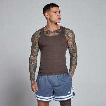 Camiseta de tirantes Lift acanalada de ajuste muscular para hombre de MP - Chocolate - L