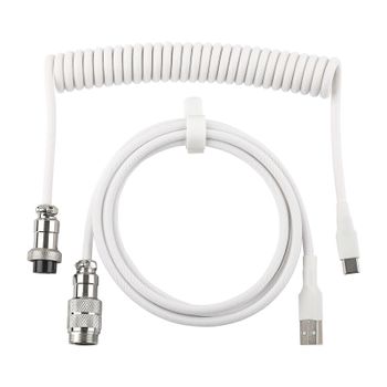 EPOMAKER Mix V2 Cable de teclado en espiral de 1,8 m Cable de doble manga para teclado mecánico para jugar