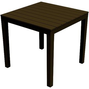 Mesa De Jardín Bali Resina Cuadrada Moka