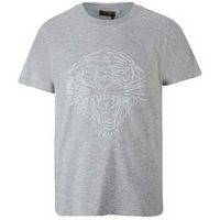 ed hardy camiseta tiger glow t-shirt mid-grey para hombre