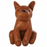perro decorativo marron alt 78 cm