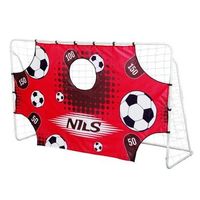 porteria de futbol con red y panel de punteria nils br240p 10-10-821 240x150cm