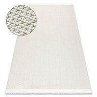 alfombra nano fh92a llanura color bucle tejido plano blanco 240x330 cm