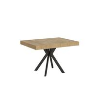 mesa extensible 80x120204 cm dolcezza roble natural patas antracita