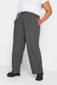 Yours Pantalones Grises Anchos , Mujer Curvy Y Tallas Grandes, Yours