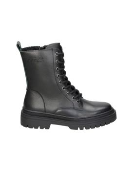 Botines Militares Negros Eva Paris 27974 Para Mujer 36