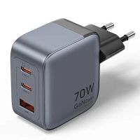 gan tech cargador usb pd vention de 70w 3 puertos usb-a2usb-c pd30 qc40 30 pps afc scp fcp para apple 24a bc12 c