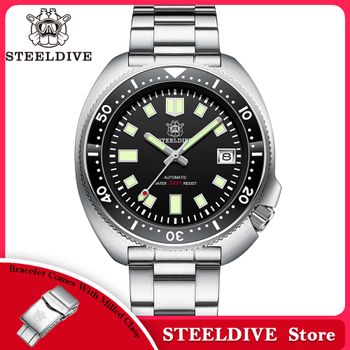 Nuevo Reloj STEELDIVE SD1970, Resistente al Agua 20ATM, Bisel de Cerámica, Cristal de Zafiro, Movimiento Automático NH35, Modelo 6105 Turtle