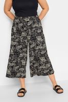 yours culottes negros y beige estampados mujer curvy y tallas grandes yours