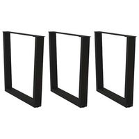 patas para mesa de comedor en forma de v 3 unidades color negro 90 x 72-733 cm acero vidaxl