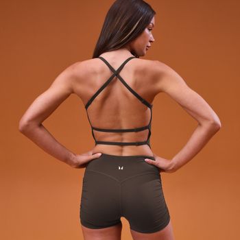 Camiseta de tirantes espalda abierta Tempo para mujer de MP - Chocolate - L