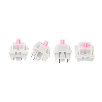 juego de interruptores silenciosos epomaker roseveil 35 uds interruptor lineal prelubricado de 5 pines y 41gf con vastago ly compatible con teclado mecanico
