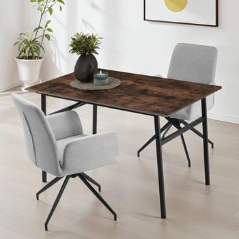 Mesa de comedor MDF industrial oscura