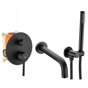 Grifo De Bañera Emportado Oculto Rea Lungo Black + Box