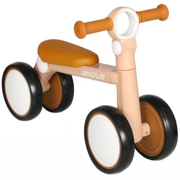 AIYAPLAY Bicicleta sin Pedales para Bebé 1-2 Años Plegable, Cuadro Ligero de Aluminio, Asiento y Manillar Regulables, Neumáticos Silenciosos, 57x28,5x40cm, Rosa