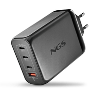 cargador de pared ngs bud 240w gan 3xusb-c 1xusb-a