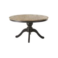 mesa de comedor extensible de pino reciclado y abedul de 140 a 190 cm