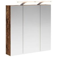armario con espejo de bano madera vieja 70 x 145 x 70 cm vidaxl