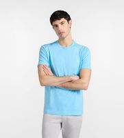 harmont  blaine para hombre inq001021055 camiseta ajustada de algodon azul l casual manga corta