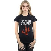 marvel camiseta im with stupid para mujer