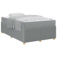 estructura de cama con colchon gris claro 120 x 200 cm tela