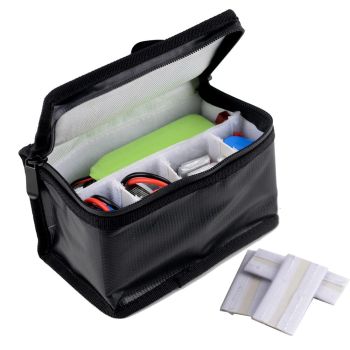Bolsa de transporte portátil a prueba de explosiones y retardante de fuego de 155x115x90mm para cargador de baterías Lip