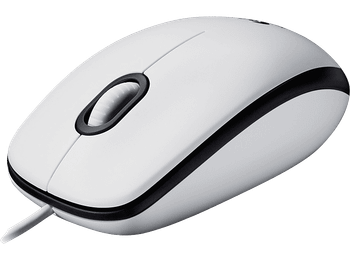 Ratón - Logitech M100, Con cable, USB, 3 Botones, 1000 DPI, Ambidiestro, PC/Mac, Blanco