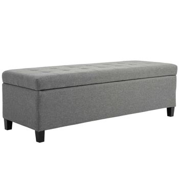 Banco de almacenamiento 125x49x41.5 cm gris