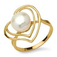 anillo de plata con motivo de corazon plata 925 banada en oro