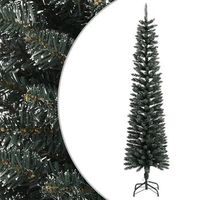 arbol navidad  decoraciones de navidad artificial estrecho con soporte pvc verde 240 cm cfw339652
