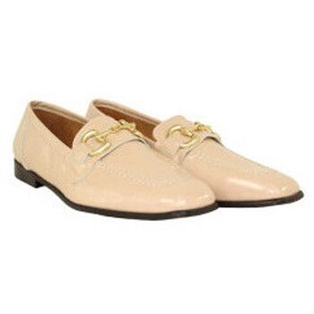 Lolas Deportivas Moda mocasin con punta cuadrada con eslabon metal y piel charol para mujer