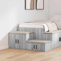 armario de almacenamiento - mueble de salon - madera de ingenieria - gris sonoma 108x41x40cm