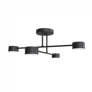 Plafón de techo tanfa negro (4 luces)