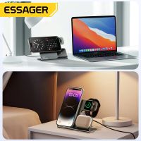 cargador inalambrico de escritorio magnetico de alta potencia pd15w essager 3 en 1 para iphone 15 14 13 12 promaxplus