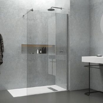 Panel Fijo De Ducha Peterson  110 Cm Cristal Transparente